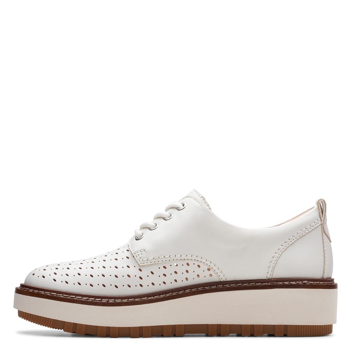 CLARKS - Zapato Casual Mujer Cuero Blanco Clarks