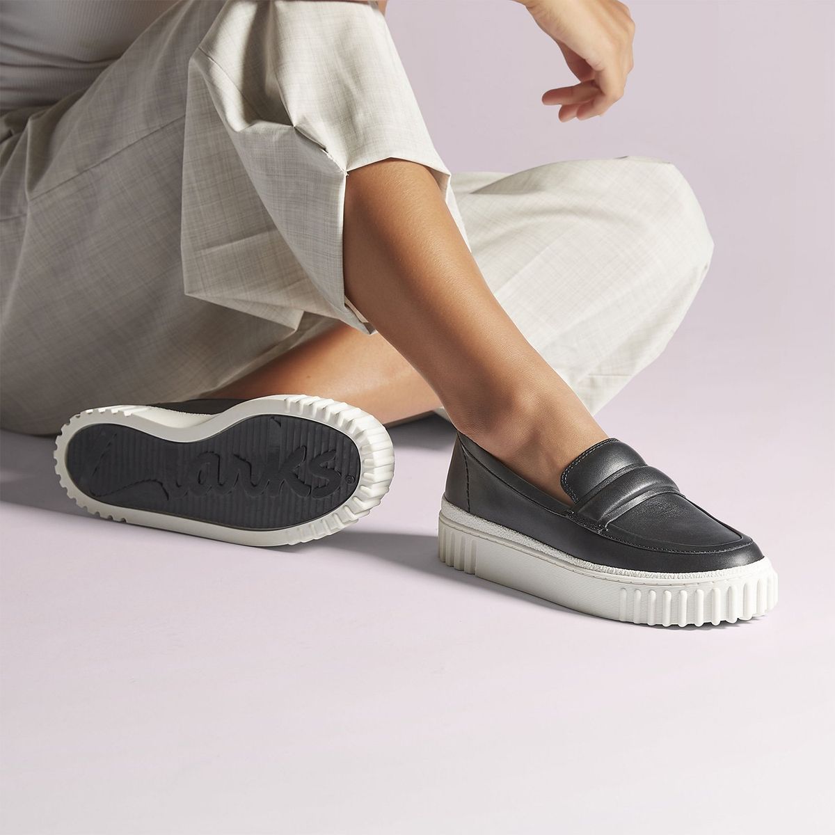 CLARKS - Zapato Casual Mujer Cuero Negro Clarks
