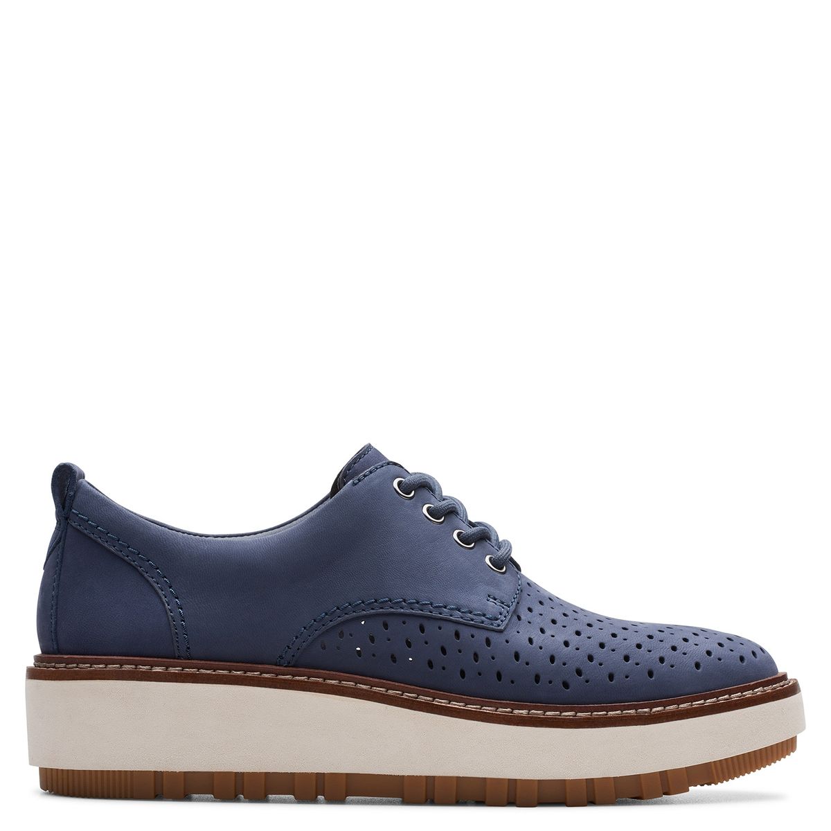 CLARKS - Zapato Casual Mujer Cuero Azul Clarks