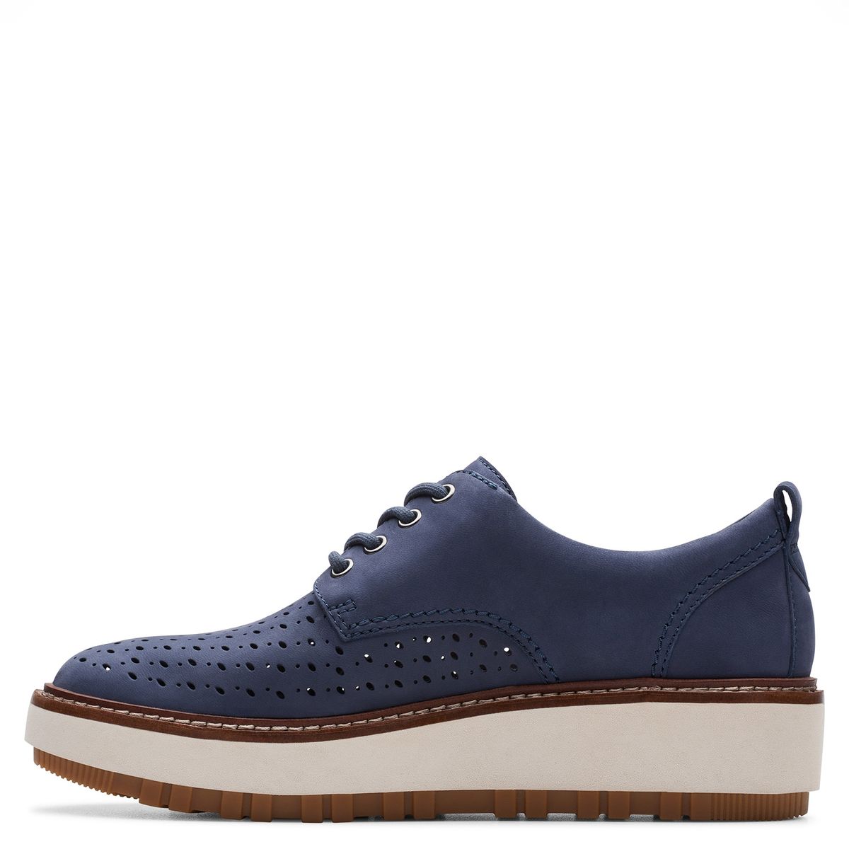 CLARKS - Zapato Casual Mujer Cuero Azul Clarks