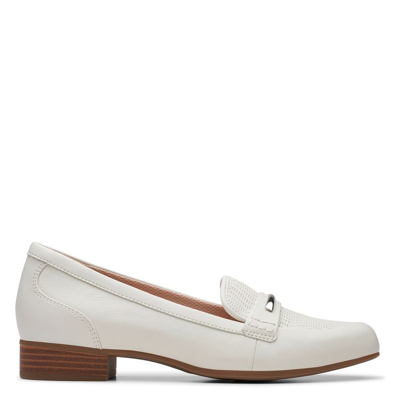CLARKS - Zapato Casual Mujer Cuero Blanco Clarks