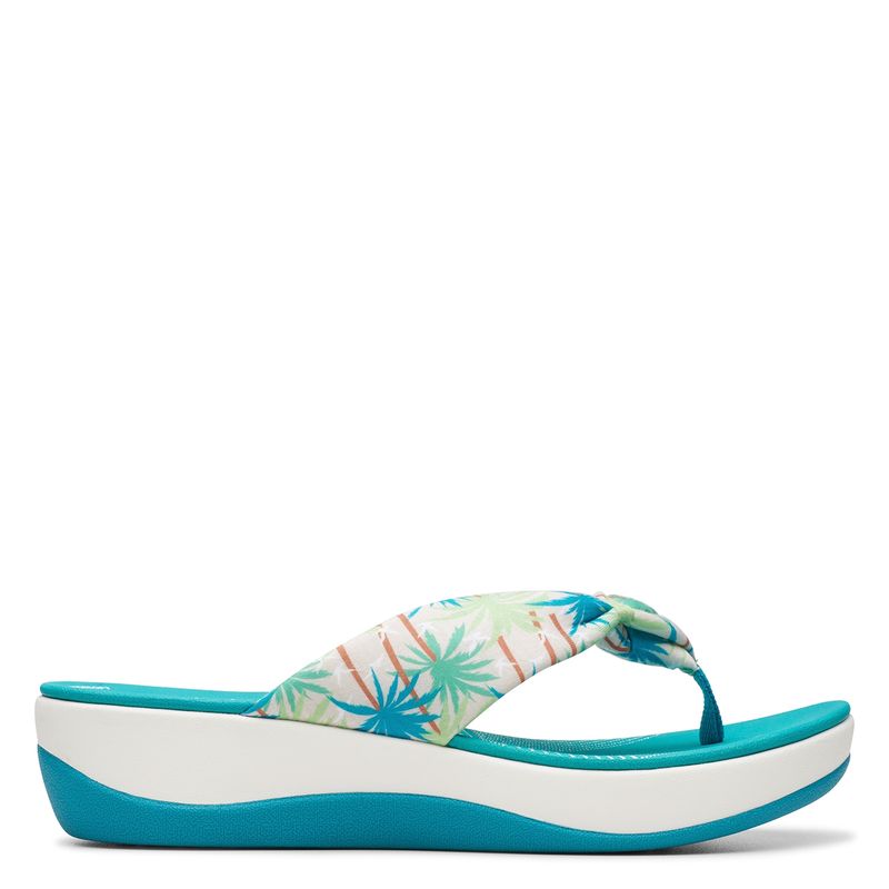 CLARKS - Sandalia Clarks Mujer Verdes con Plataforma