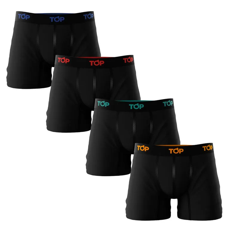 Pack De 4 Boxers Medios Algodón Hombre