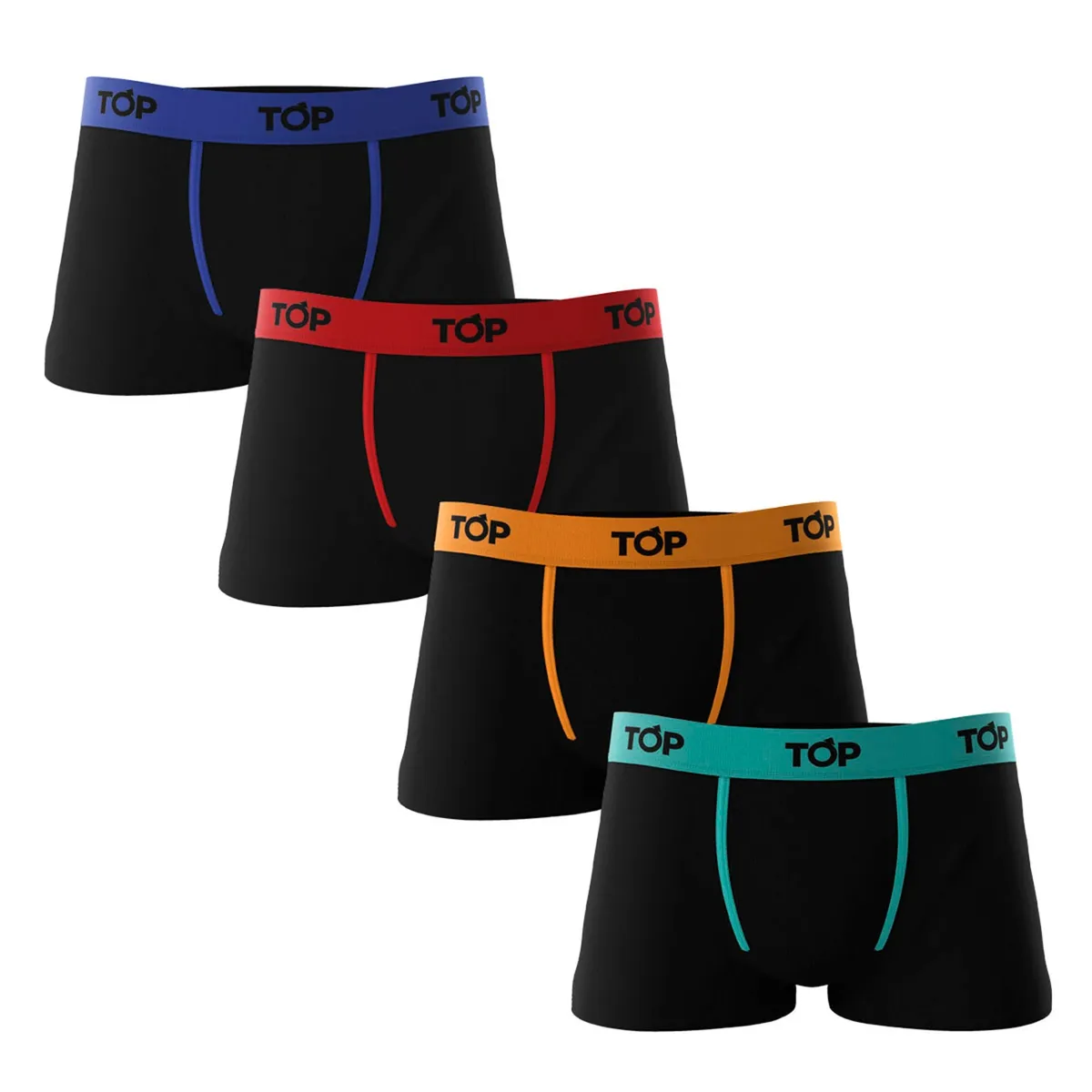 TOP - Pack de 4 Bóxer Algodón Hombre Top