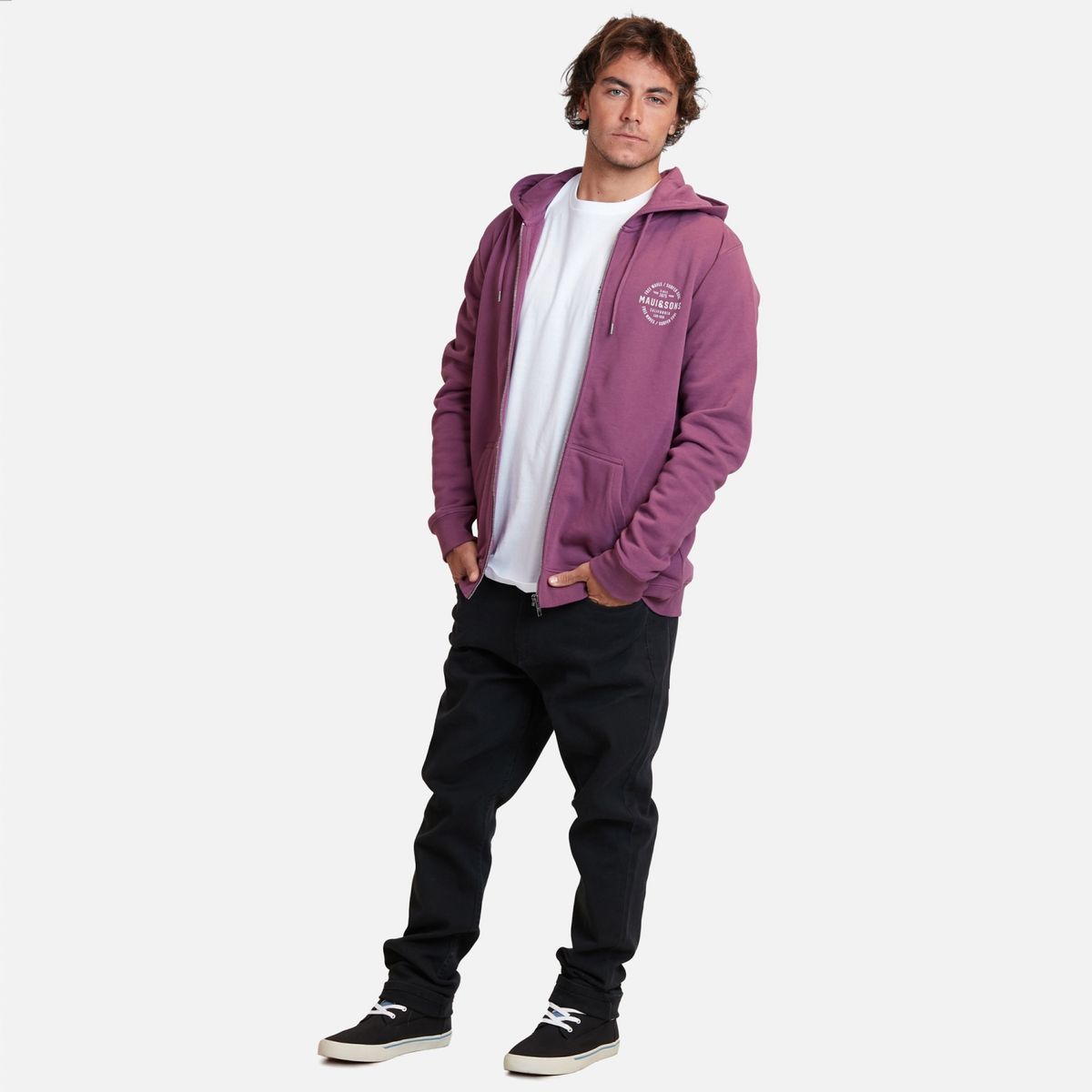 MAUI AND SONS - Polerón Con Cierre Regular Fit Hombre Maui And Sons