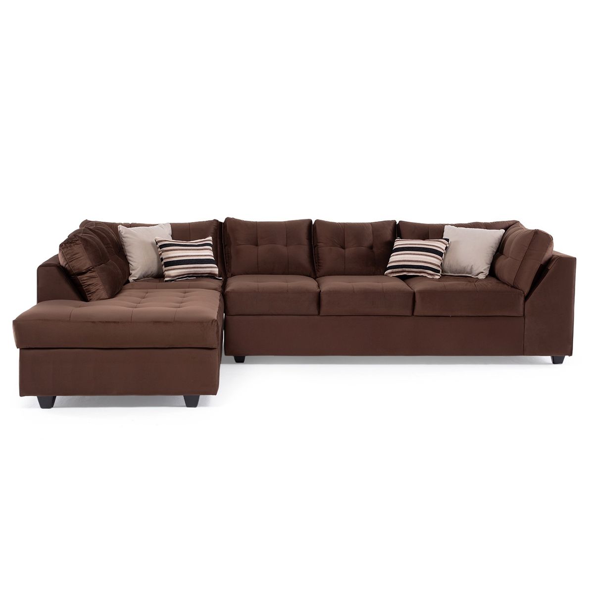 DIVANO - Sofá Seccional Felpa Levante Izquierdo Divano