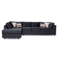 Sofá Seccional Felpa Levante Izquierdo