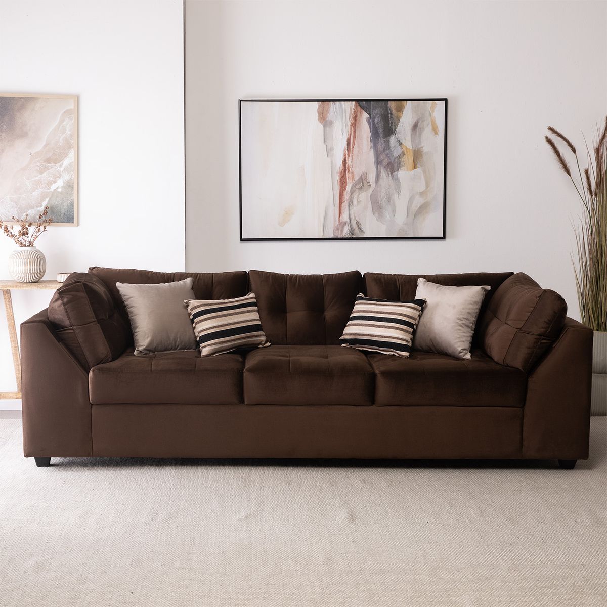 DIVANO - Sofá 3 Cuerpos Levante Felpa Divano