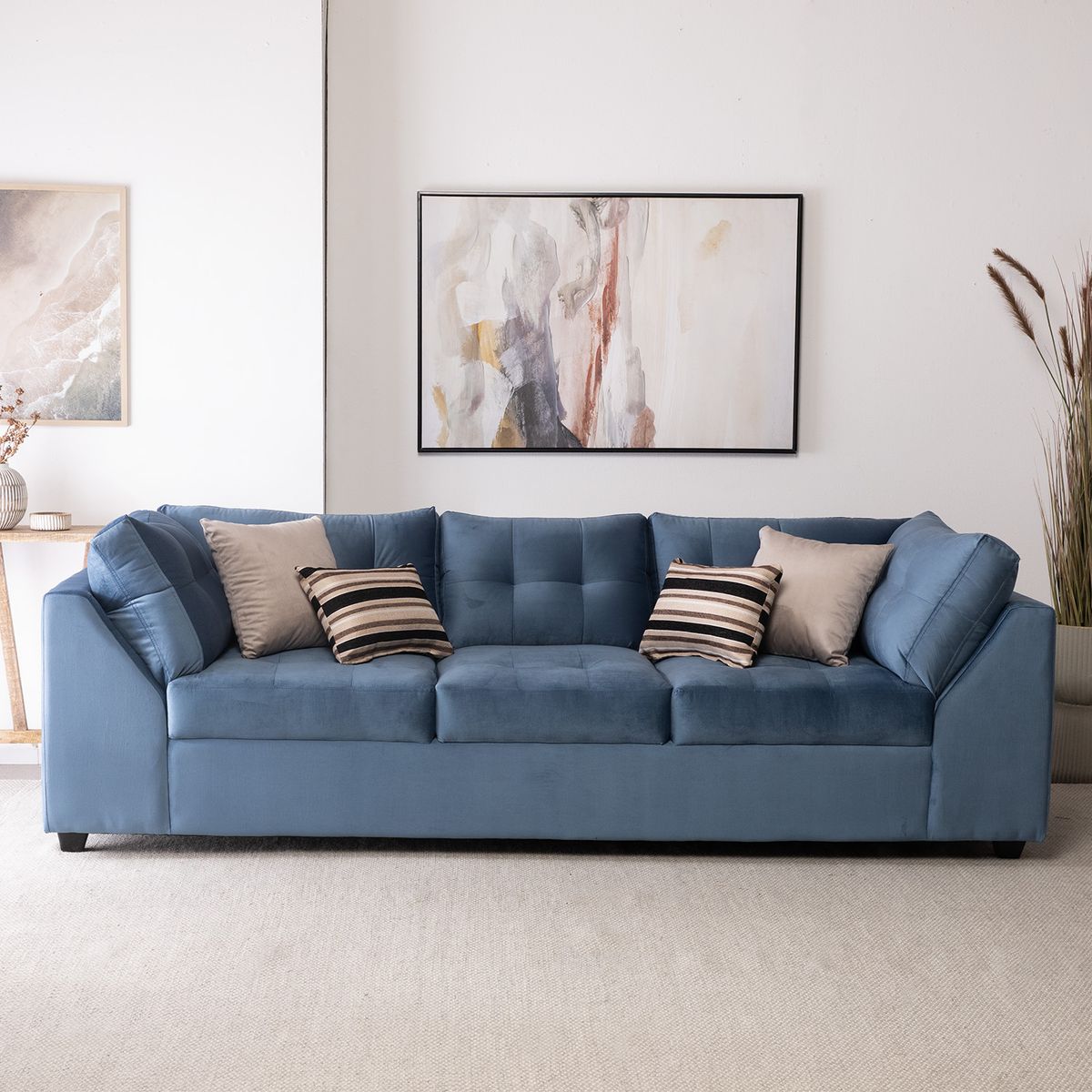 DIVANO - Sofá 3 Cuerpos Levante Felpa Divano