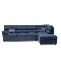 Sofá Seccional Tela Elevato Derecho Azul