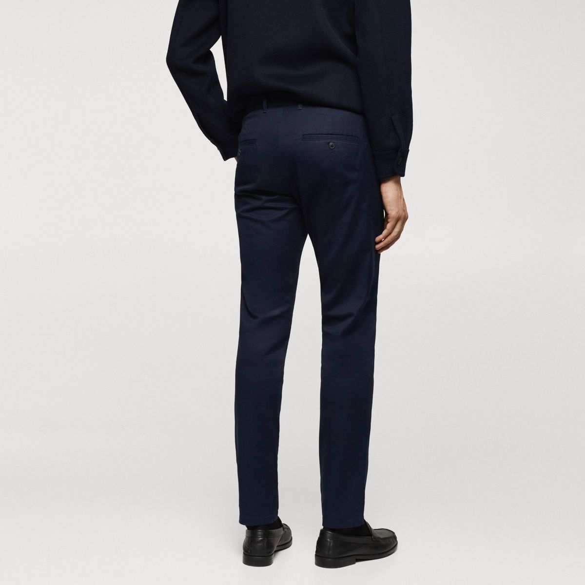 MANGO MAN - Pantalón Chino Slim Fit Sarga Hombre Mango Man