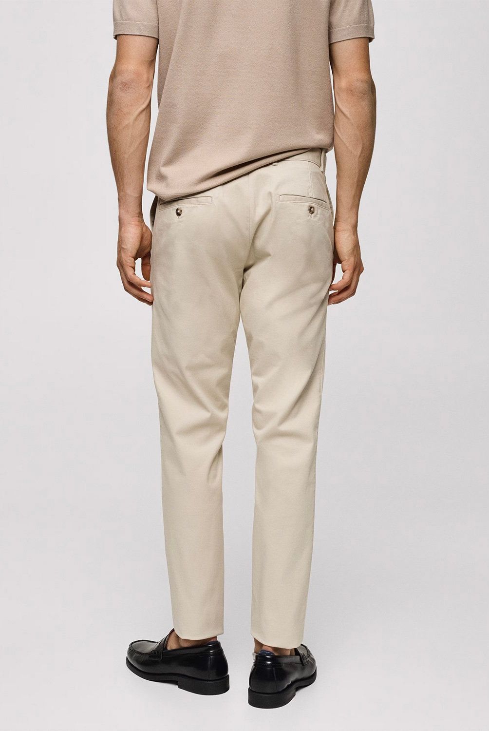 MANGO MAN - Pantalón Chino Slim Fit Sarga Hombre Mango Man