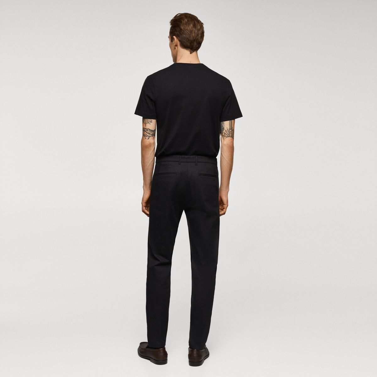 MANGO MAN - Polera Básica Algodón Strech Hombre Mango Man