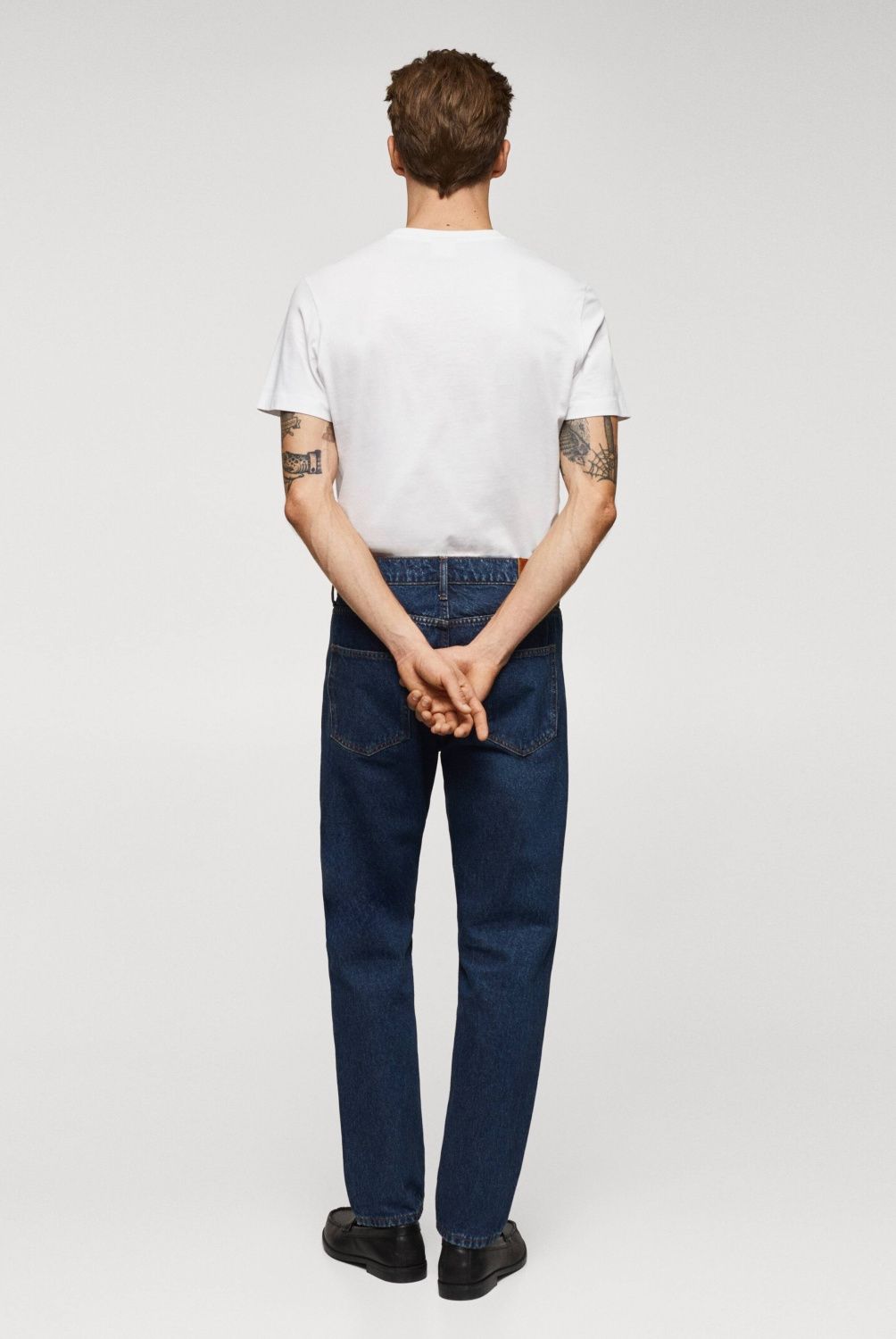 MANGO MAN - Polera Básica Algodón Strech Hombre Mango Man