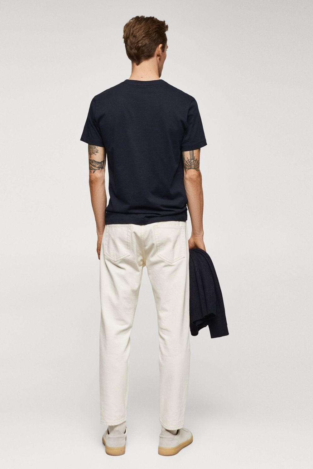 MANGO MAN - Polera Básica Algodón Strech Hombre Mango Man