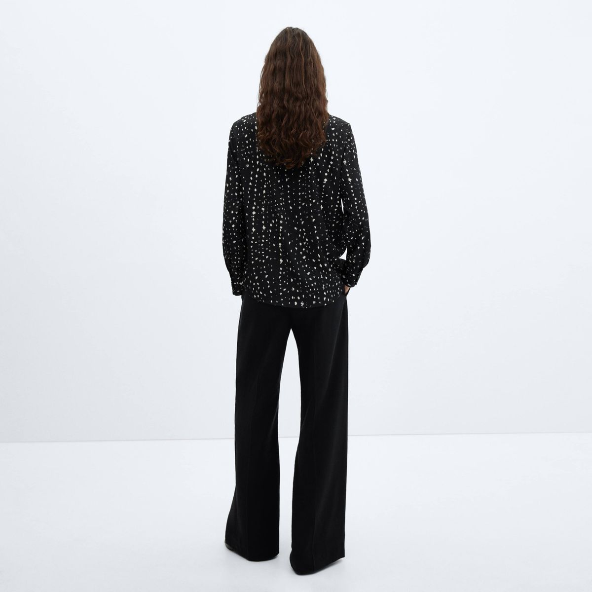 MANGO - Blusa Fluida Botones Mujer Mango