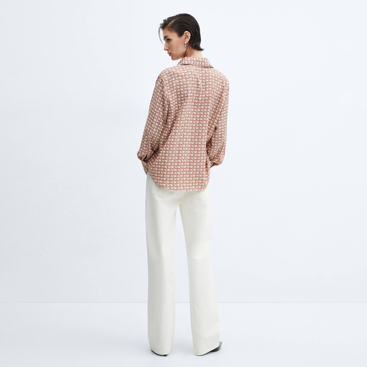 MANGO - Blusa Fluida Botones Mujer Mango