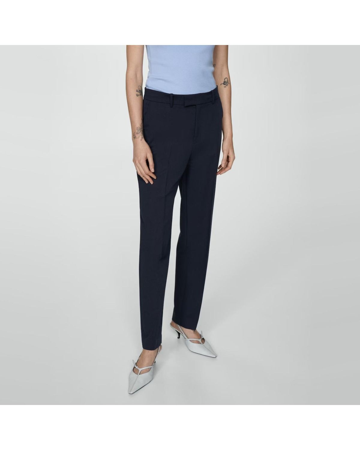 Pantalon Algodon Mango Ropa Deportiva MANGO Pantalón Recto Traje