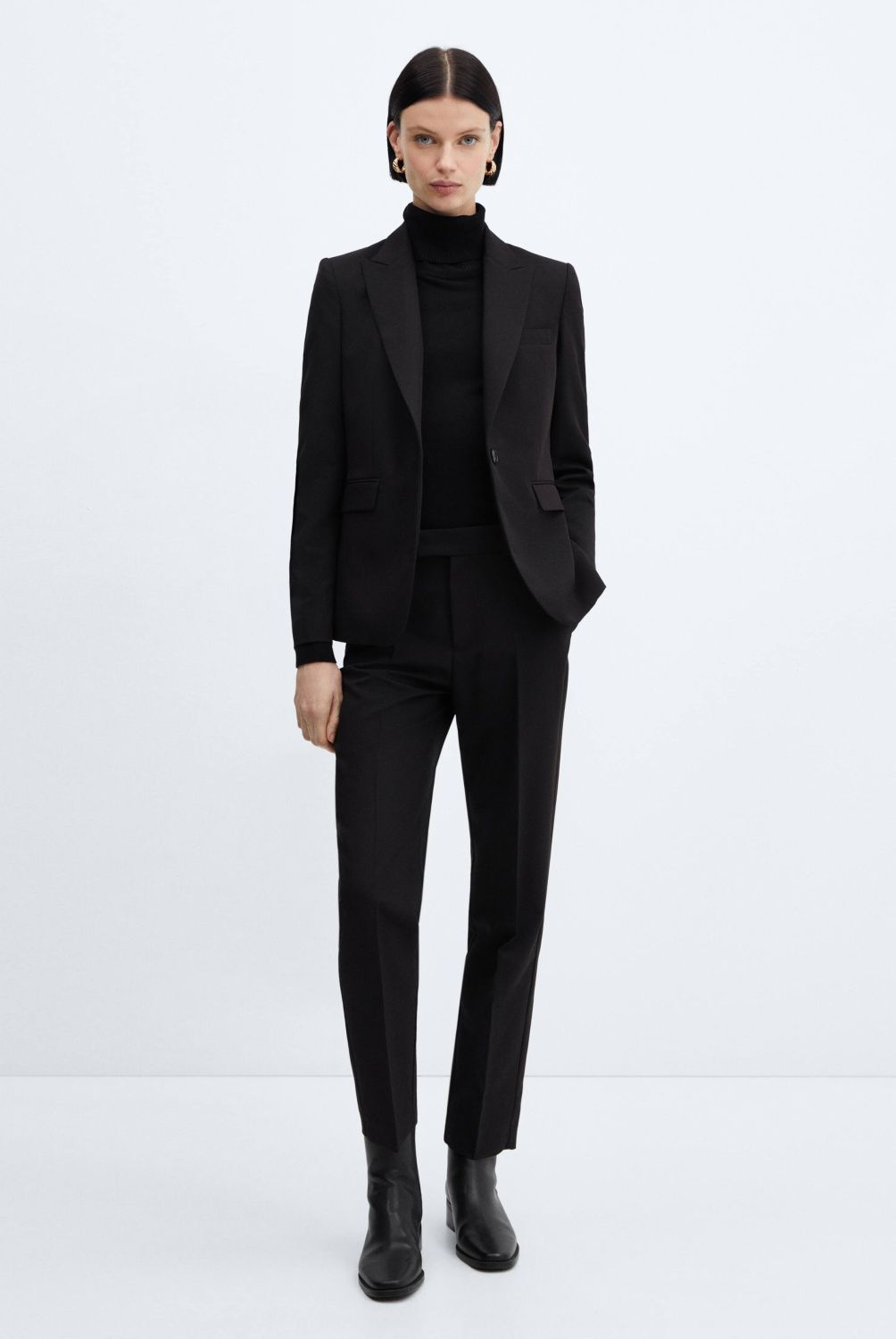 MANGO - Pantalón Recto Traje Mujer Mango