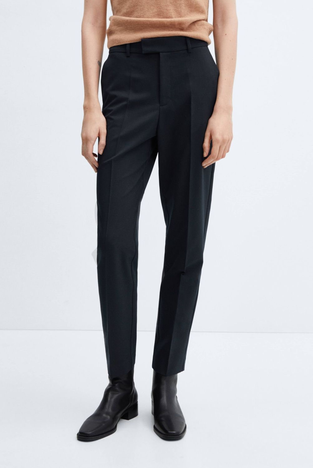 MANGO - Pantalón Recto Traje Mujer Mango