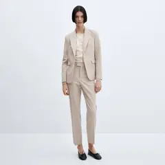 MANGO - Pantalón Recto Traje Mujer