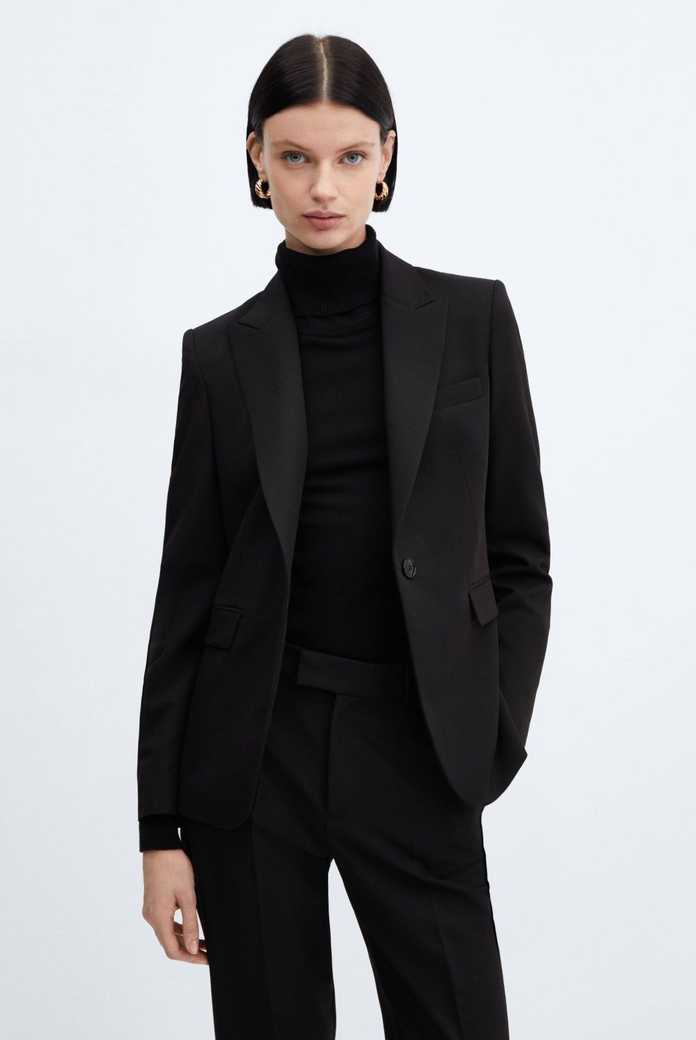 MANGO - Blazer Traje Entallada Mujer Mango