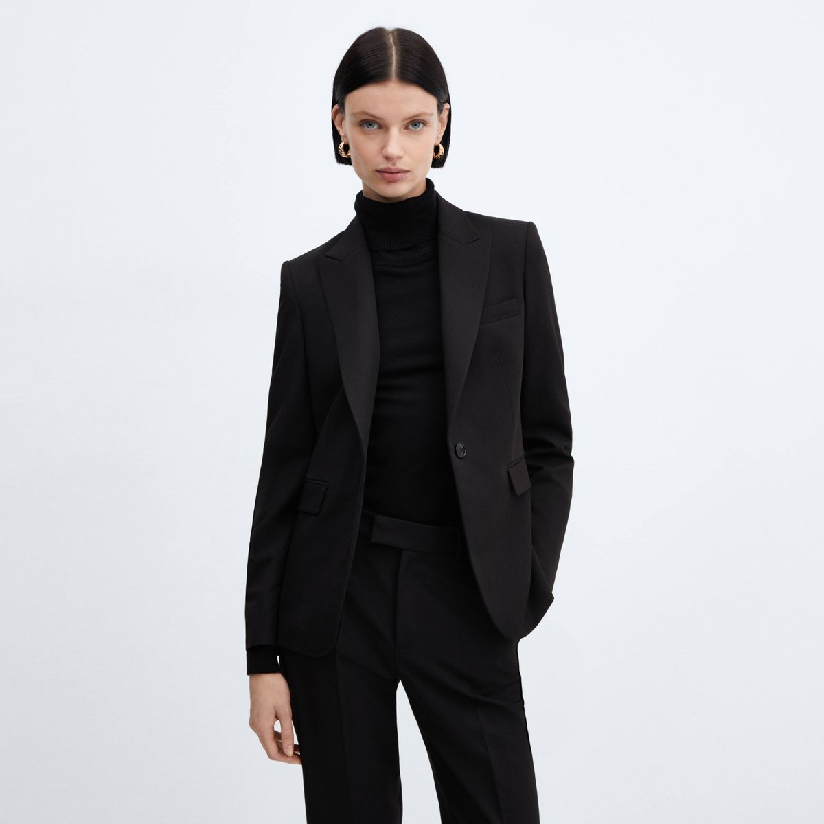 MANGO - Blazer Traje Entallada Mujer Mango