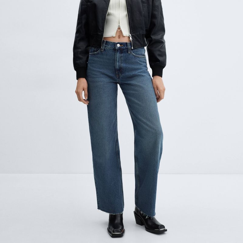MANGO - Jeans WideLeg Denver Tiro Medio Mujer Mango