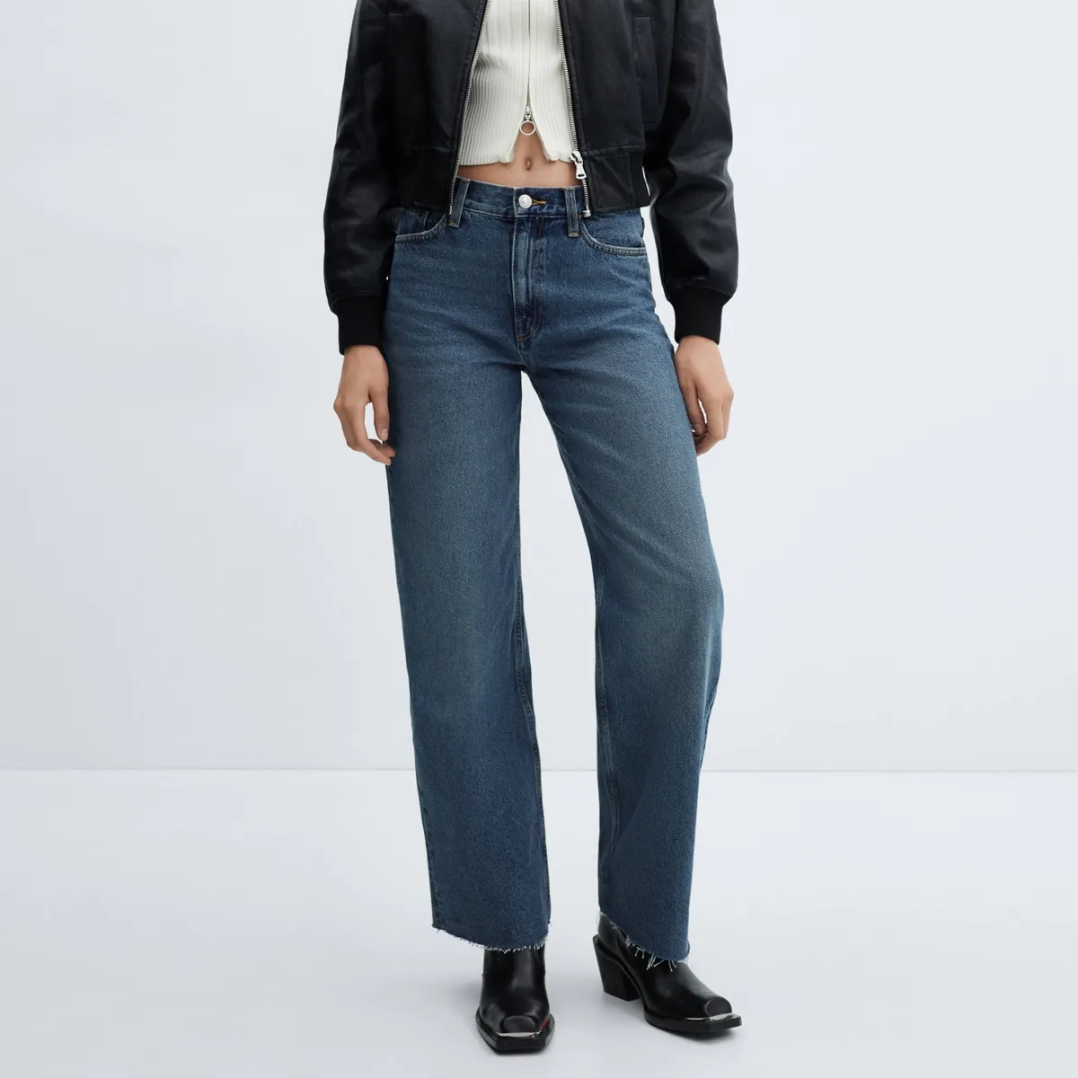 MANGO - Jeans WideLeg Denver Tiro Medio Mujer Mango