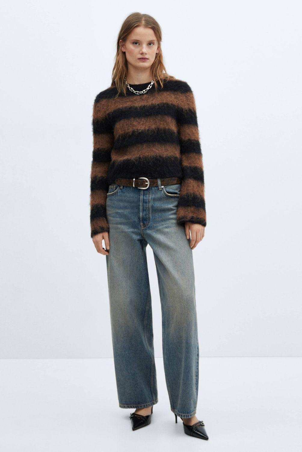 MANGO - Sweater Punto Efecto Pelo Mujer Mango