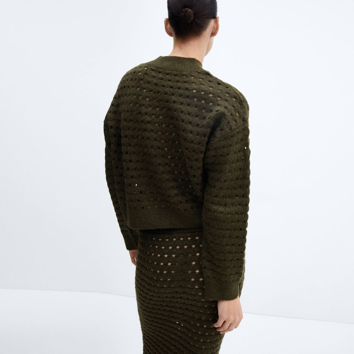 MANGO - Sweater Punto Detalles Calados Mujer Mango