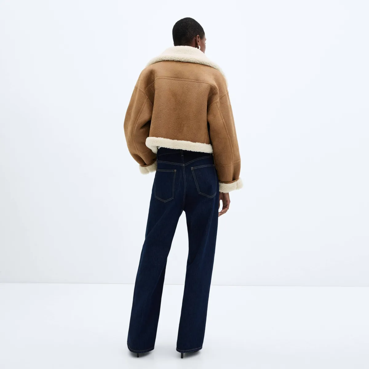 MANGO - Chaqueta Doble Faz Efecto Piel Mujer Mango