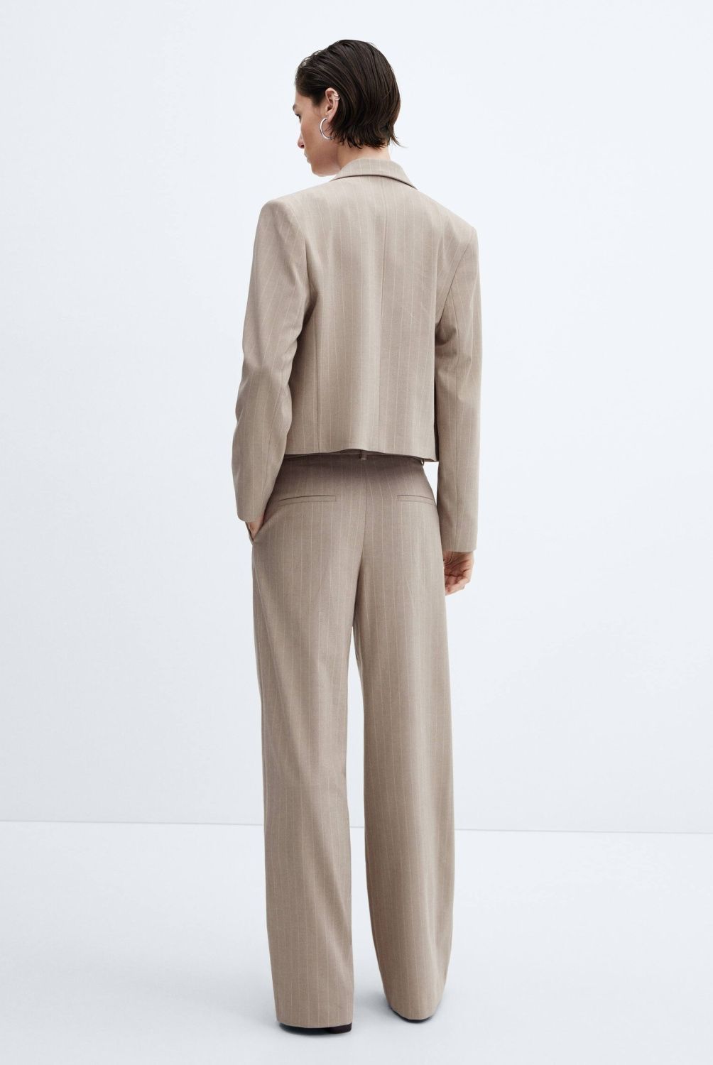 MANGO - Pantalón Traje Raya Diplomática Mujer Mango