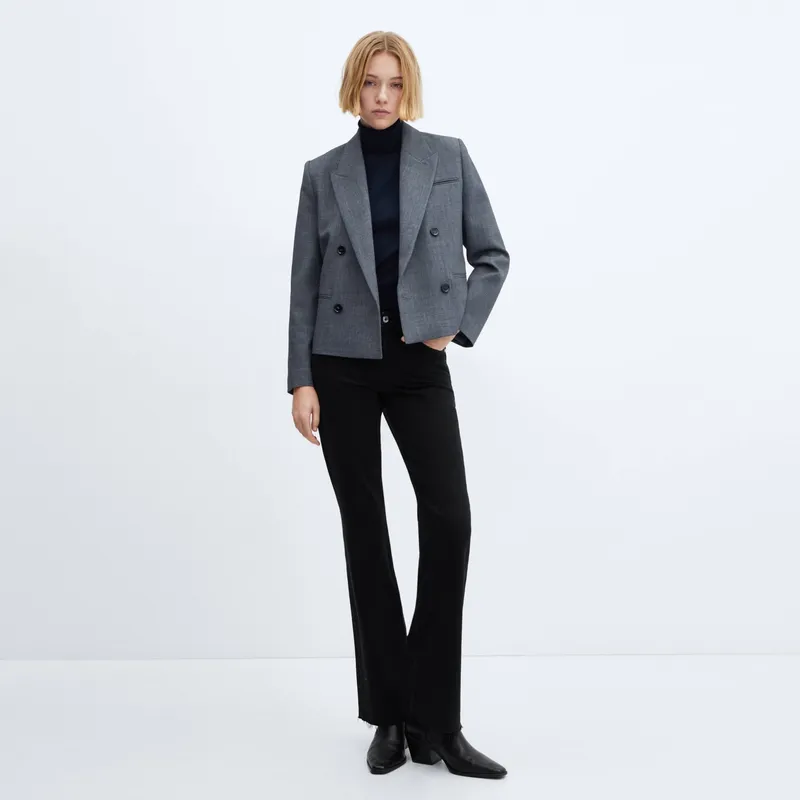 MANGO - Jeans Flare Fiona Tiro Medio Mujer Mango