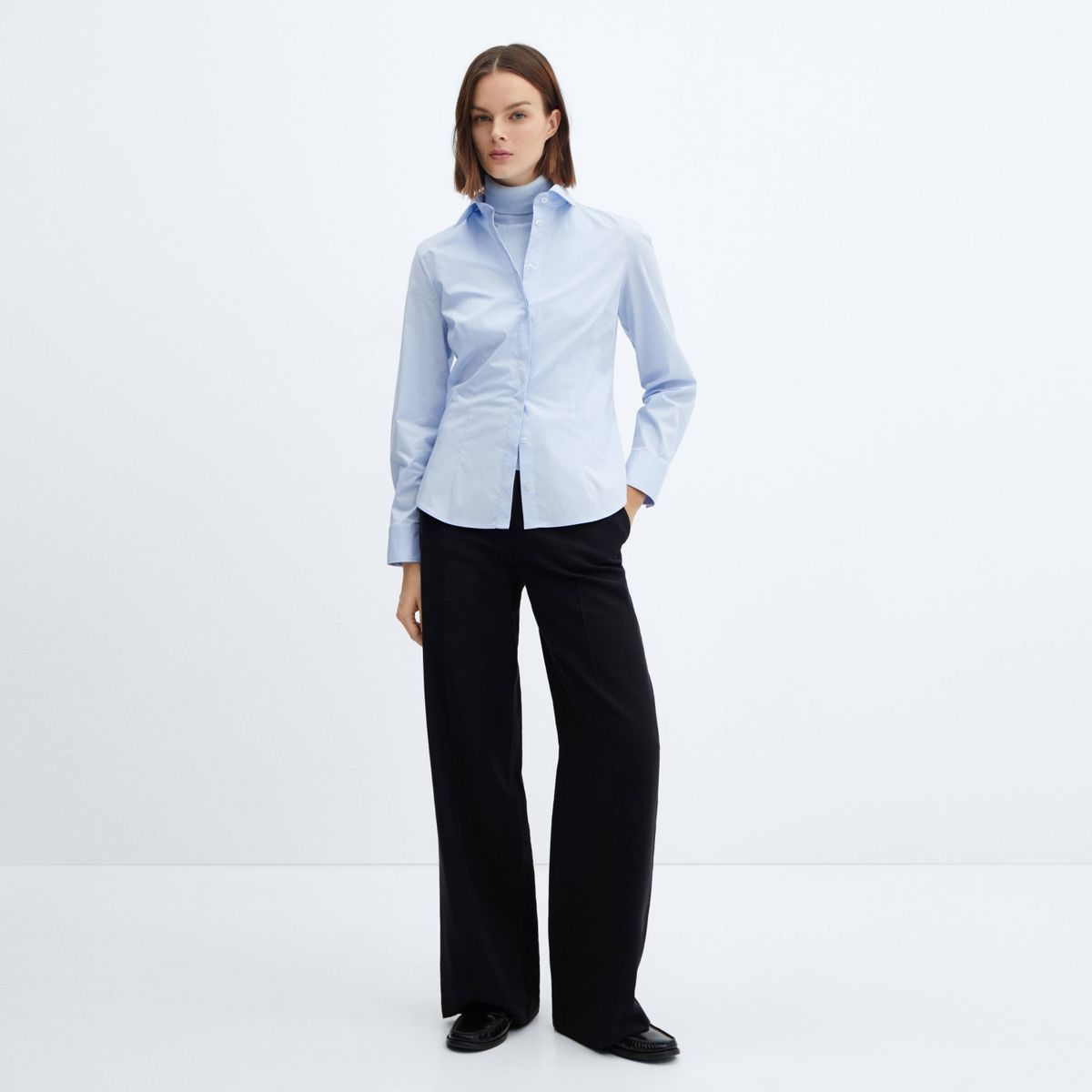 MANGO - Blusa Básica Algodón Mujer Mango