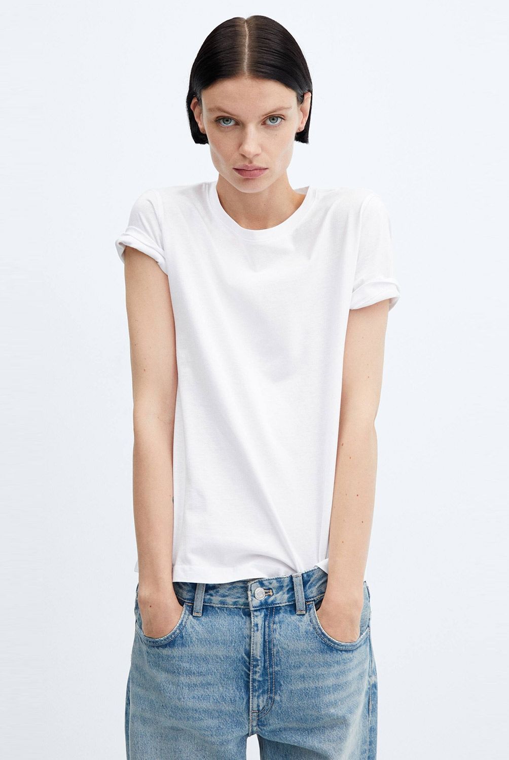MANGO - Polera Manga Corta Mujer Mango
