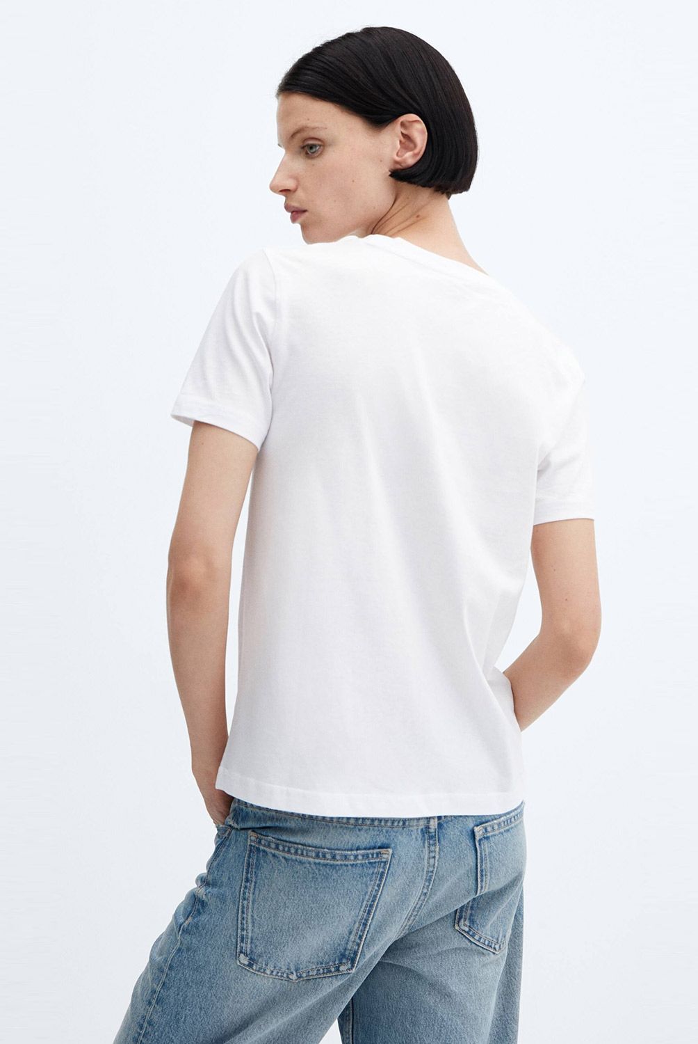 MANGO - Polera Manga Corta Mujer Mango