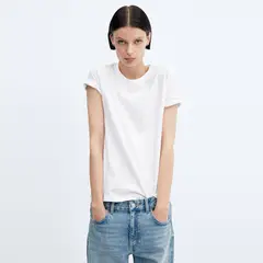 MANGO - Polera Manga Corta Mujer