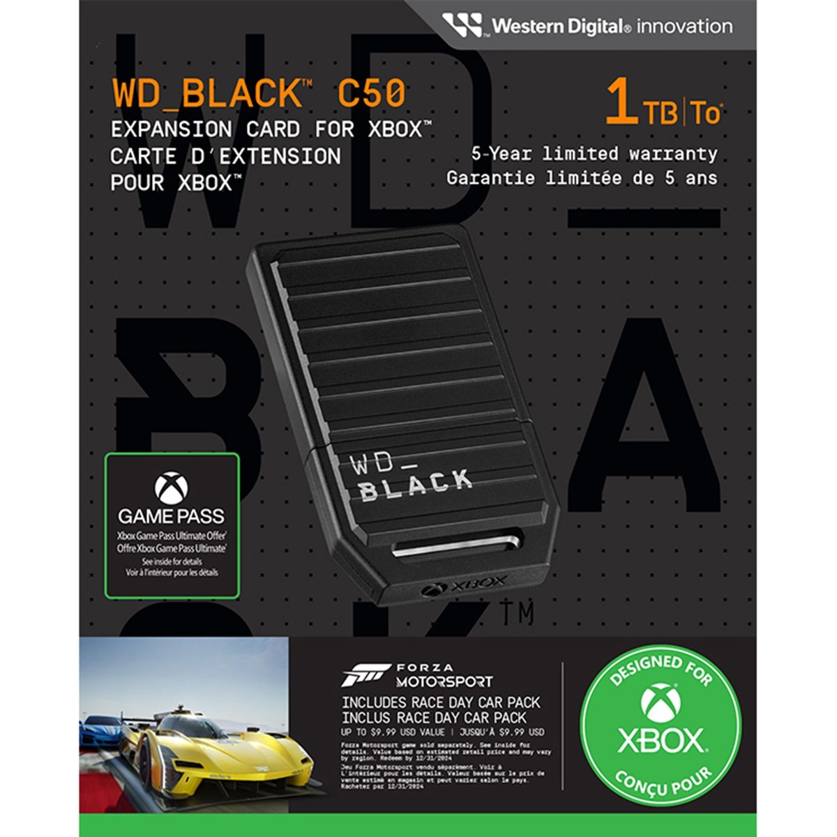 WD - Disco Duro Externo Black C50 1Tb Xbox WD