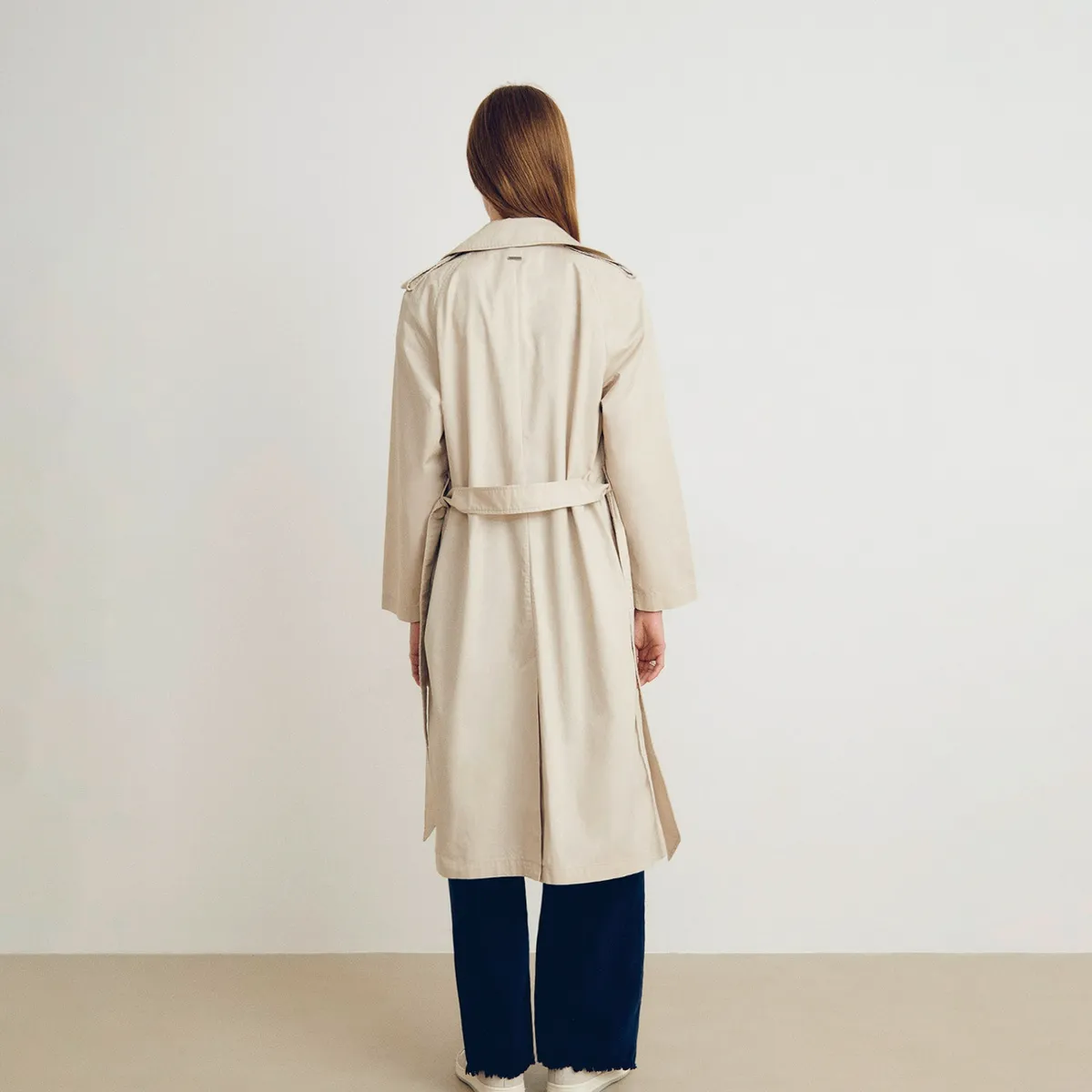 BROWNIE - Chaqueta Larga Cruzada Mujer Brownie