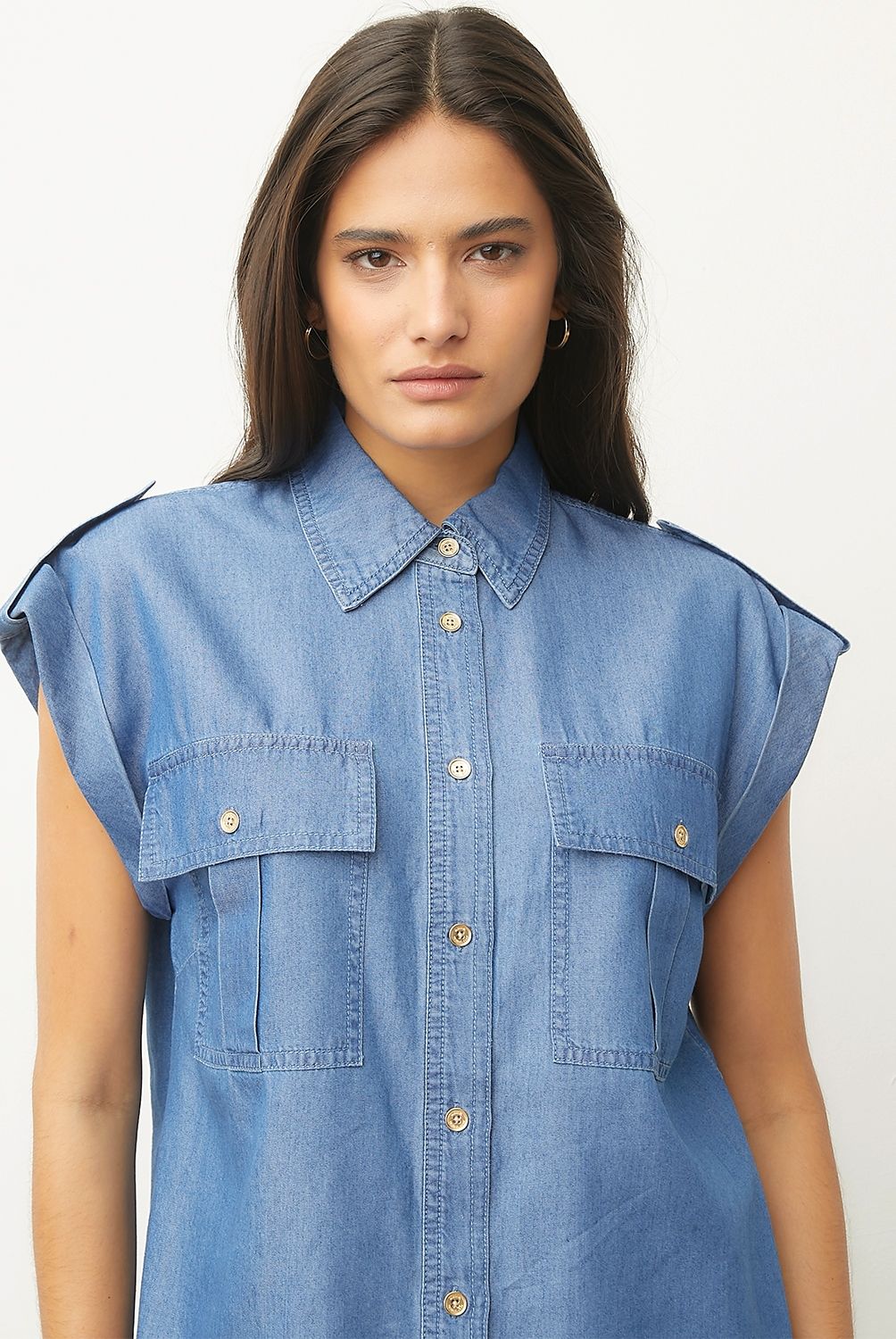 MICHAELKOR - Blusa Lisa Manga Corta Mujer Michaelkor