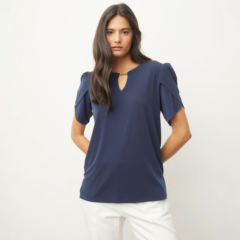 MICHAELKOR - Blusa Lisa Manga Corta Mujer Michaelkor