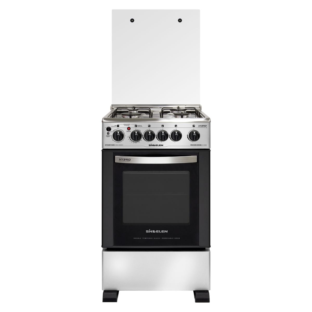 SINDELEN - Cocina A Gas Híbrida 4 Quemadores + Horno Eléctrico 58 lt Ch-540Ni Sindelen
