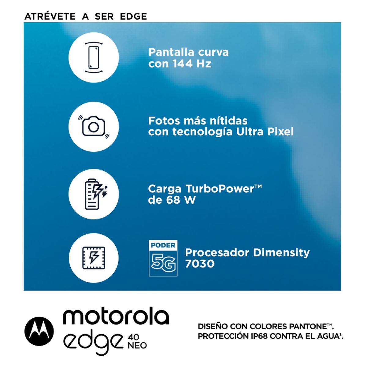 MOVISTAR - Celular Motorola Edge 40 Neo 256Gb