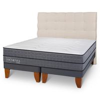 Cama Europea King Vienna Dual + Respaldo