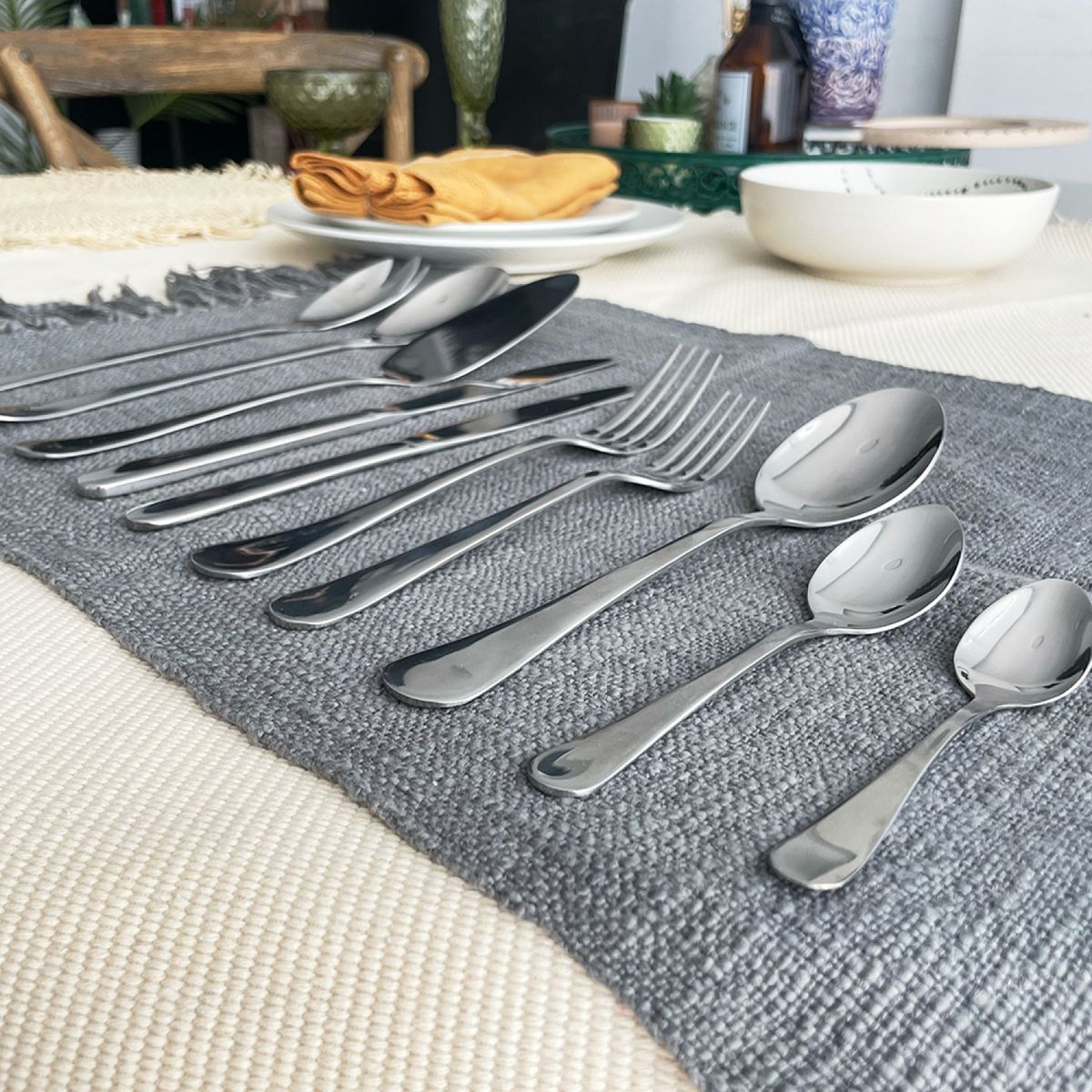 PK HOME - Set De Cuchillería Acero Inoxidable 45 Piezas Park PK Home