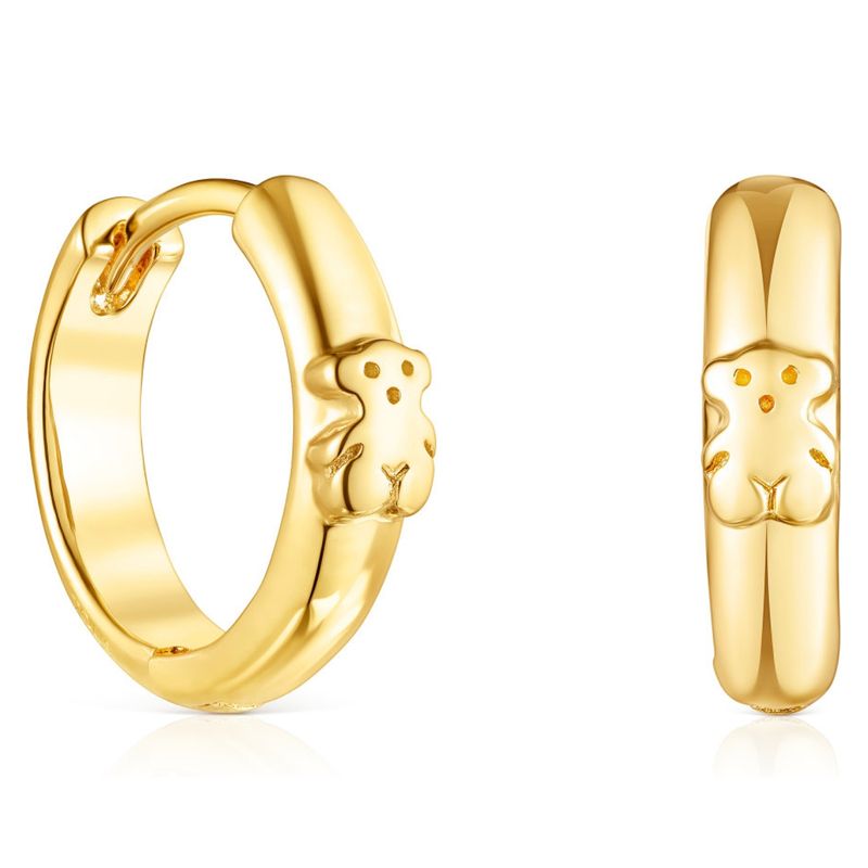 TOUS - Aros Oso Baño de Oro en Plata Mujer Tous