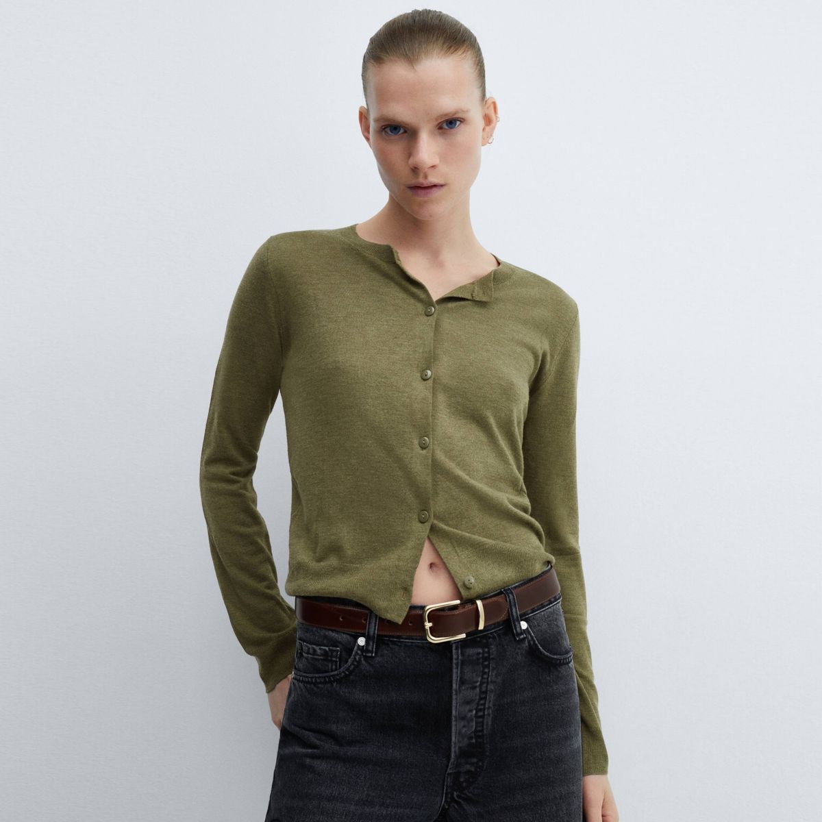 MANGO - Cárdigan Punto Botones Mujer Mango