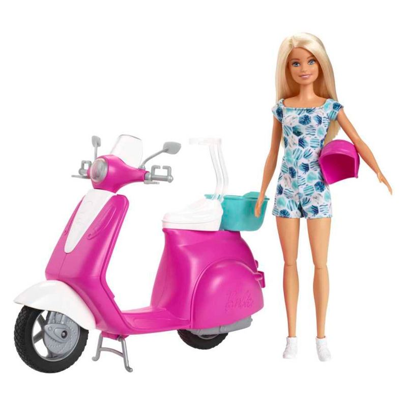 BARBIE - Motoneta Con Muñeca Barbie