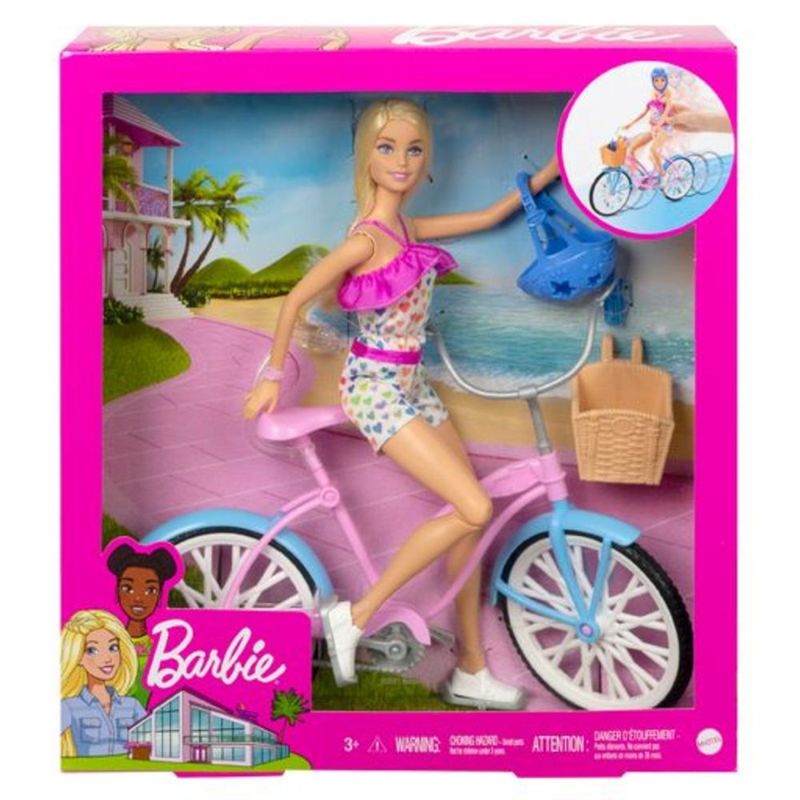 BARBIE Bicicleta Con Muñeca Barbie